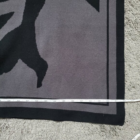 MING WANG Gray Black Rose Floral Professional Cold Wrap Shawl - One Size - Picture 4 of 6